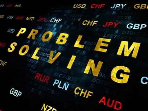 Business concept: Problem Solving on Digital background Stock Illustration