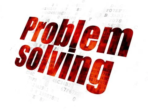 Business concept: Problem Solving on Digital background Stock Illustration