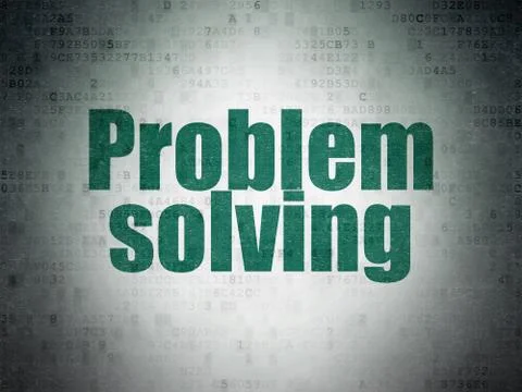 Business concept: Problem Solving on Digital Data Paper background Illustrazione stock