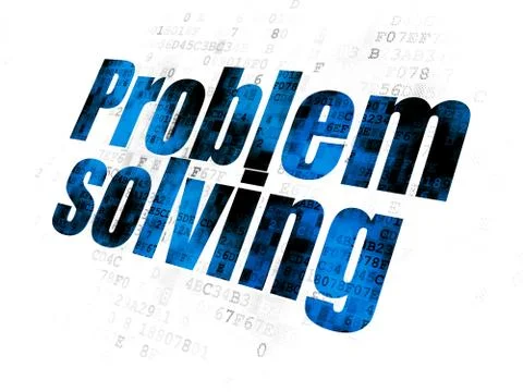 Business concept: Problem Solving on Digital background Stock Illustration