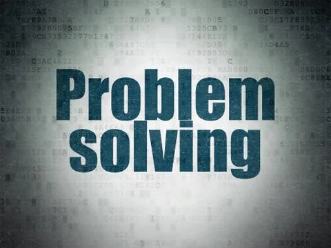 Business concept: Problem Solving on Digital Data Paper background Illustrazione stock