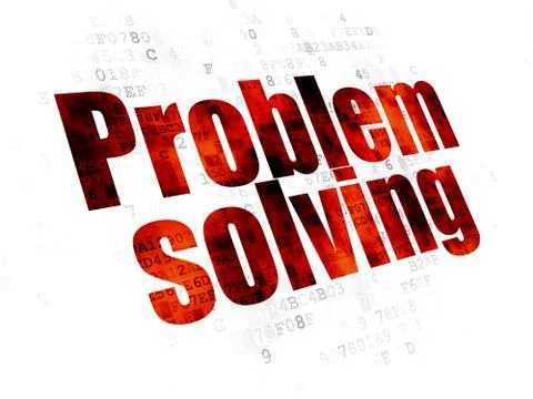 Business concept: Problem Solving on Digital background Stock Illustration