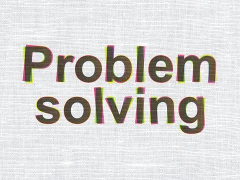 Business concept: Problem Solving on fabric texture background Ilustração Stock