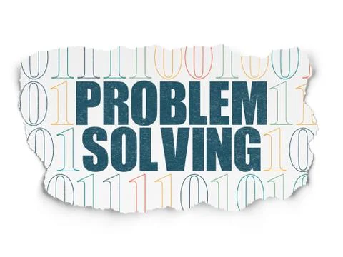 Business concept: Problem Solving on Torn Paper background Stock Illustration
