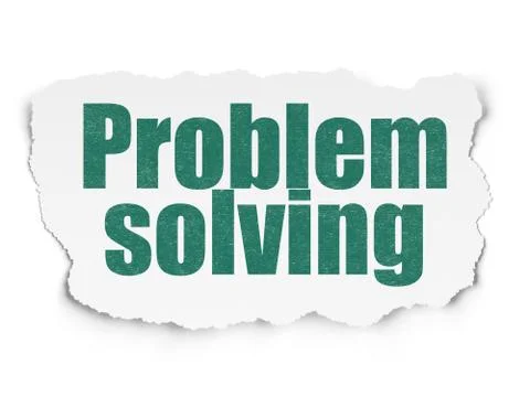 Business concept: Problem Solving on Torn Paper background Stock Illustration