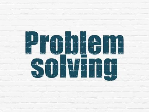 Business concept: Problem Solving on wall background Stock Illustration