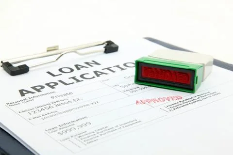 Business concept the process of loan application contract approv Stock Photos