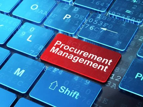 Business concept: Procurement Management on computer keyboard background Stock Illustration