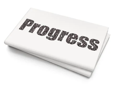 Business concept: Progress on Blank Newspaper background Stock Illustration