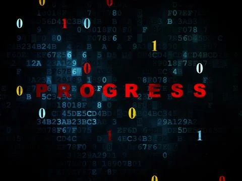 Business concept: Progress on Digital background 스톡 일러스트