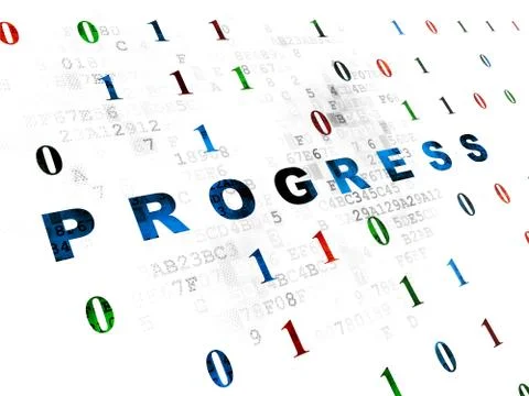 Business concept: Progress on Digital background Stock Illustration