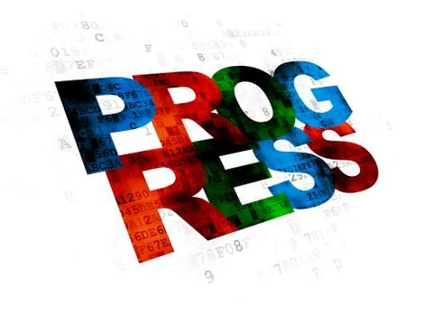 Business concept: Progress on Digital background 스톡 일러스트