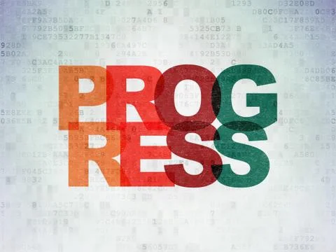 Business concept: Progress on Digital Data Paper background Stock Illustration