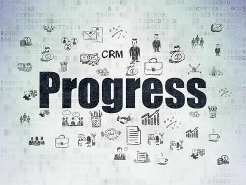 Business concept: Progress on Digital Data Paper background Stock Illustration
