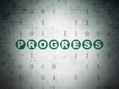 Business concept: Progress on Digital Data Paper background Stock Illustration