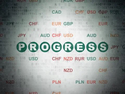 Business concept: Progress on Digital Data Paper background Illustrazione stock