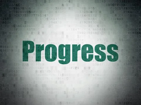 Business concept: Progress on Digital Paper background Stockillustratie