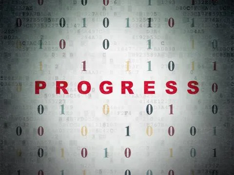 Business concept: Progress on Digital Paper background Stockillustratie