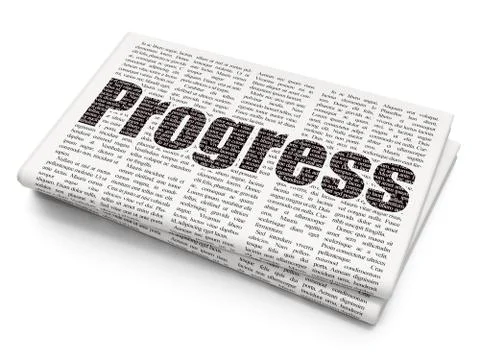 Business concept: Progress on Newspaper background Stock Illustration