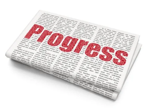 Business concept: Progress on Newspaper background Stock Illustration