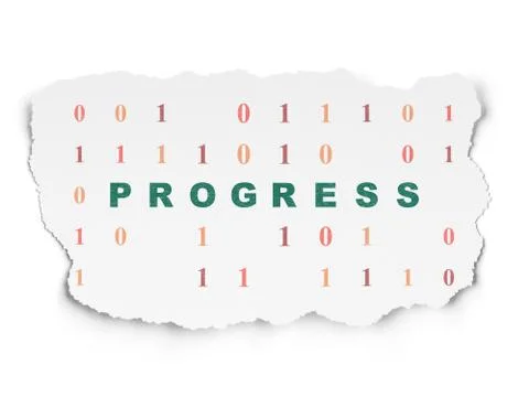 Business concept: Progress on Torn Paper background Stock Illustration