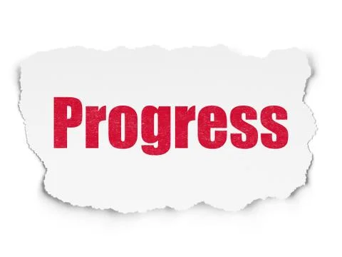 Business concept: Progress on Torn Paper background 스톡 일러스트