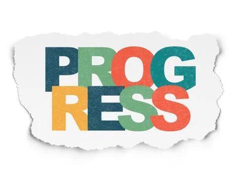 Business concept: Progress on Torn Paper background Stock Illustration