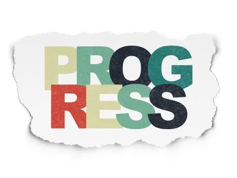 Business concept: Progress on Torn Paper background Stock Illustration