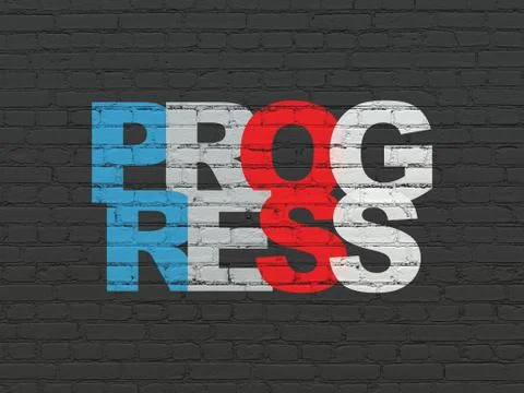 Business concept: Progress on wall background Stock Illustration