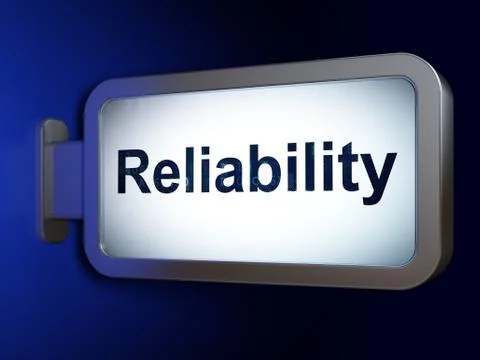 Business concept: Reliability on billboard background Ilustração Stock