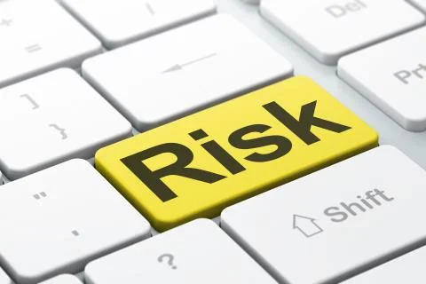 Business concept: Risk on computer keyboard background Stock Illustration