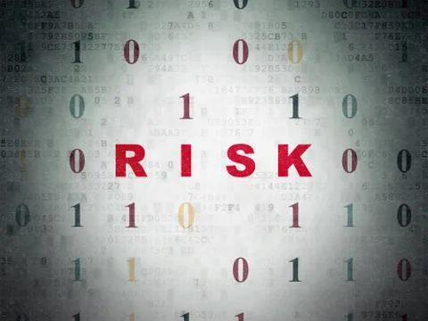 Business concept: Risk on Digital Data Paper background Stock Illustration