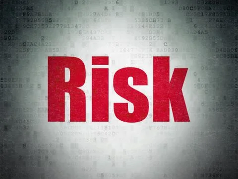 Business concept: Risk on Digital Data Paper background Stock-Illustration