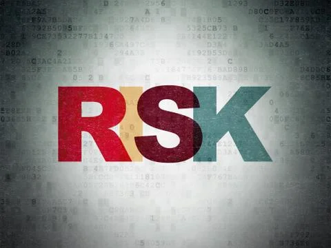 Business concept: Risk on Digital Data Paper background Stock Illustration