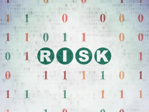 Business concept: Risk on Digital Data Paper background Stock-Illustration