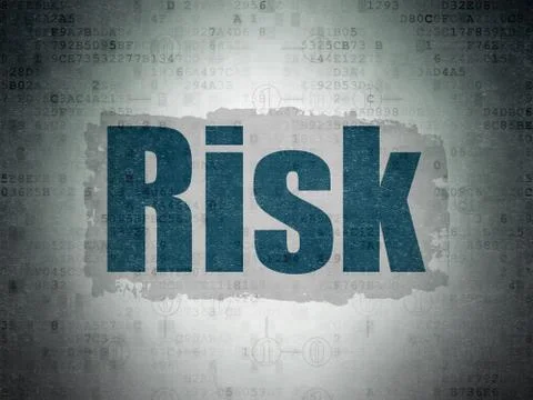 Business concept: Risk on Digital Data Paper background Stock Illustration