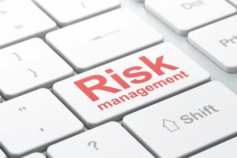 Business concept: Risk Management on computer keyboard background Stock Illustration