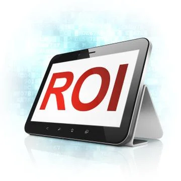 Business concept: ROI on tablet pc computer Stock Illustration