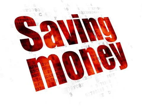 Business concept: Saving Money on Digital background Stock Illustration