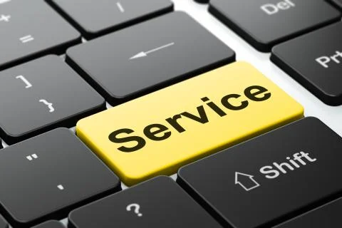 Business concept: Service on computer keyboard background Stock Illustration