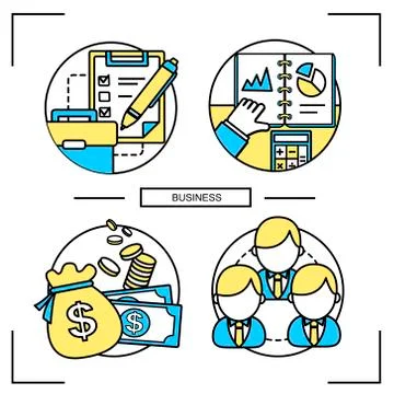 Business concept set Stock Illustration