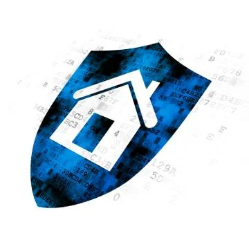 Business concept: Shield on Digital background Stock Illustration