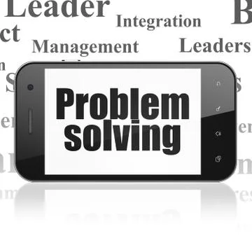 Business concept: Smartphone with Problem Solving on display Stock Illustration