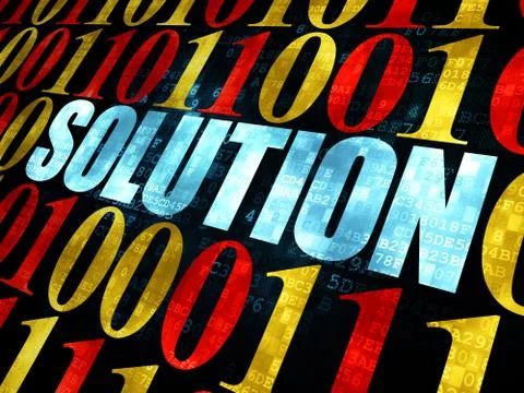 Business concept: Solution on Digital background Illustrazione stock