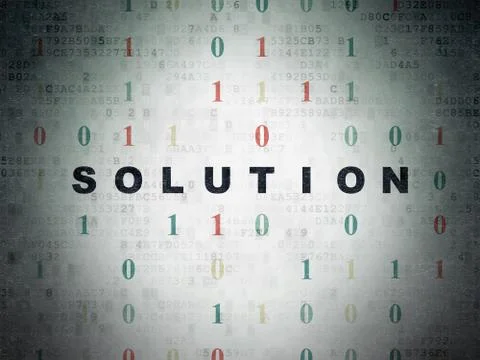 Business concept: Solution on Digital Paper background Stock Illustration