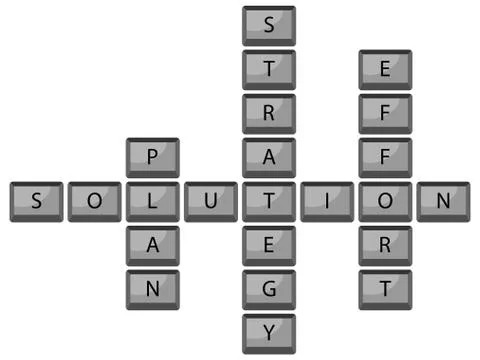 Business concept solution plan and strategy effort Stock Illustration