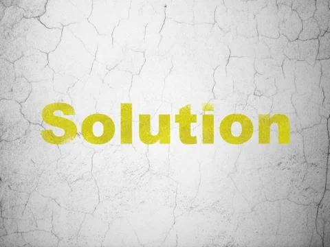 Business concept: Solution on wall background Illustrazione stock
