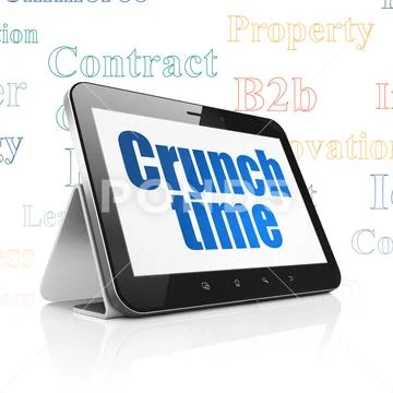 Business concept: Tablet Computer with Crunch Time on display Stock Illustration
