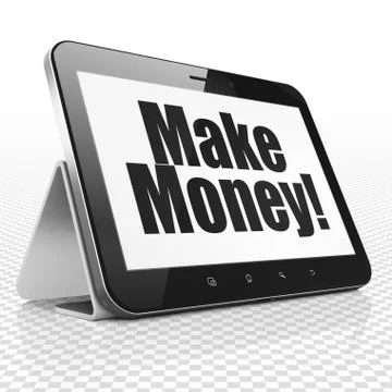Business concept: Tablet Computer with Make Money! on display Stock Illustration
