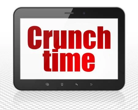 Business concept: Tablet Pc Computer with Crunch Time on display Stock Illustration